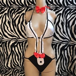 Women’s tux lingerie teddy